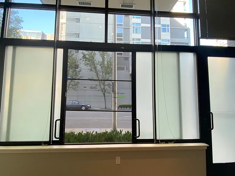Enjoy natural light or draw metal blinds for darkness