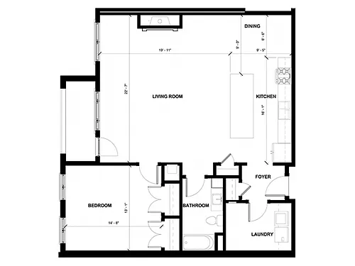 Floor plan One Bedroom