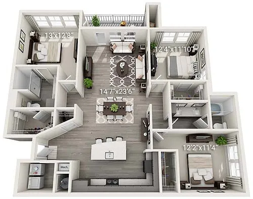 Floor plan C1 - Neutral Palette