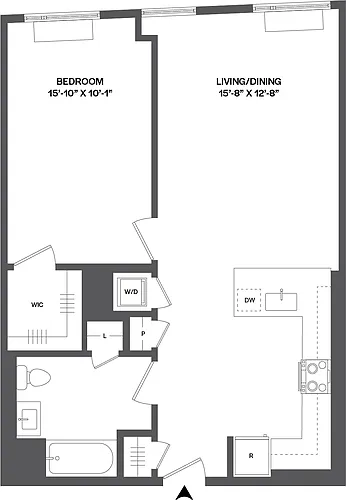 Floor plan 1 Bed/1 Bath-1A-5.1
