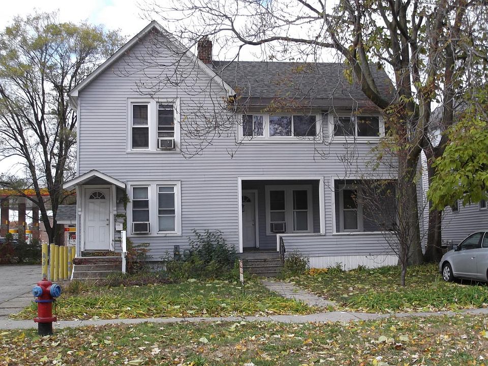 Front of house is on West side of Center St. Unit available is lower right in picture entering from porch.