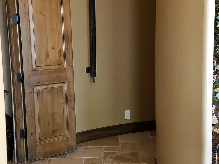 hallway from living area to master bed room