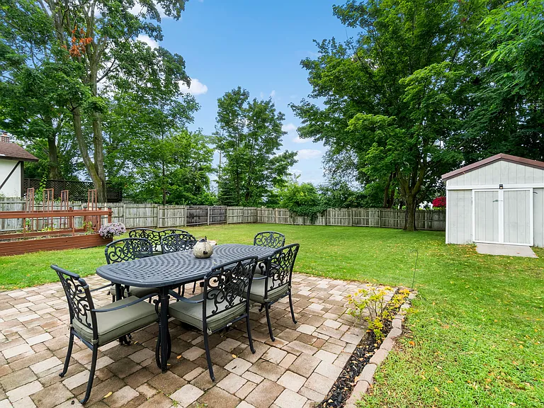 Spacious, fenced backyard