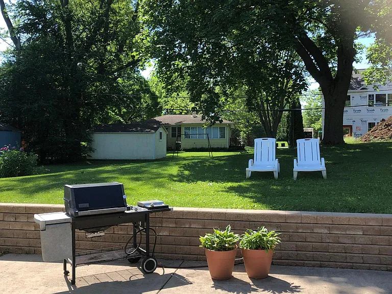Backyard Patio with grill.