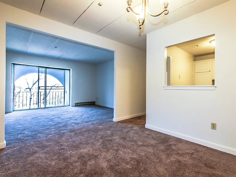 Classic dining area, looking out to the living area