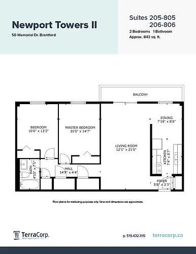 Floor plan 205-805 206-806
