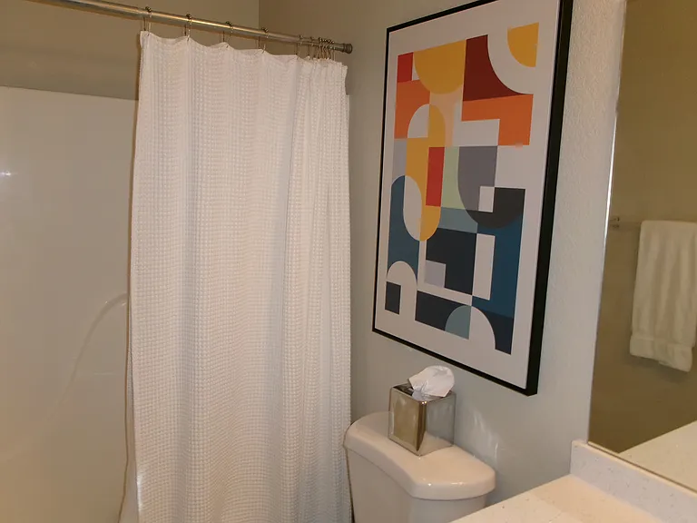 Remodeled bathrooms.