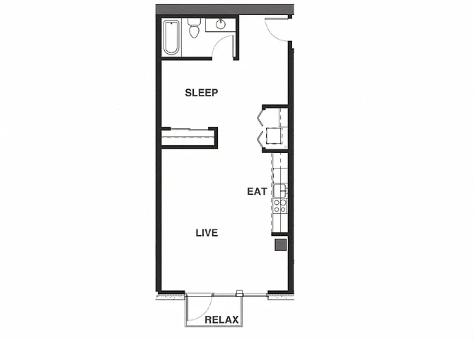 Floor plan 1X1 F