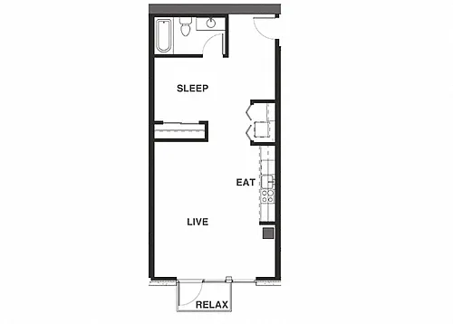 Floor plan 1X1 F