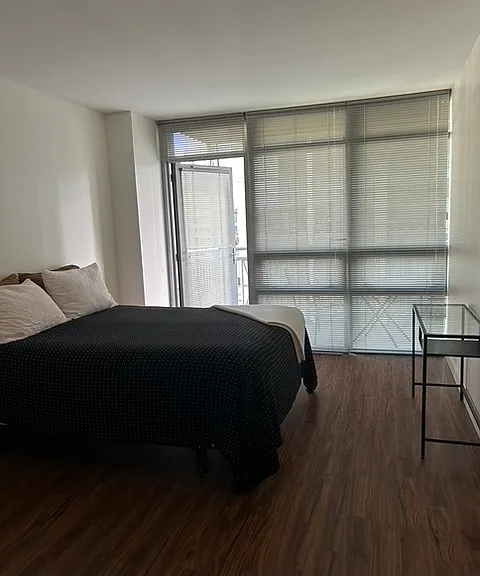 Bedroom with access to deck