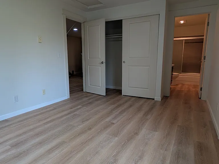Master bedroom with attached bathroom