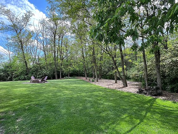 Landscaped back yard