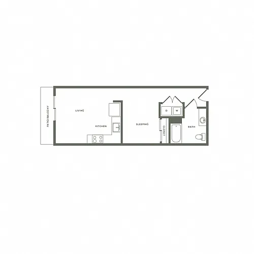 Floor plan Elderberry - Studio S02