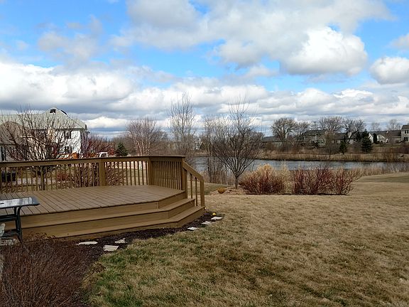 Deck overlooking pond
