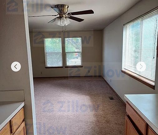 Living room area from kitchen view