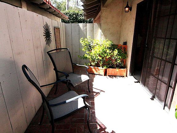 Private garden patio off master bedroom