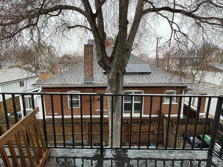 deck overlooking back yard