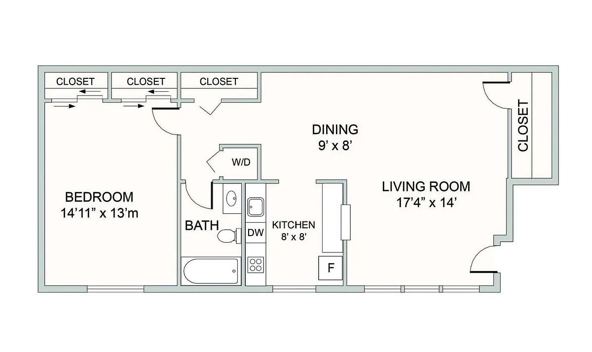 Floor plan One Bedroom