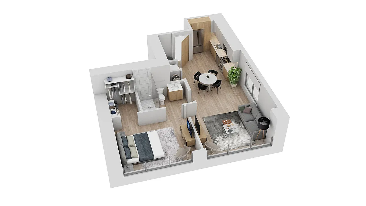 Floor plan Residence 01, Floors 31-37