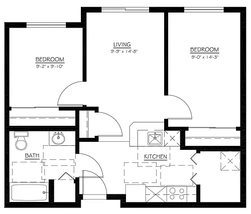 Floor plan 2-Bedroom