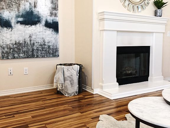 Fire place in living area