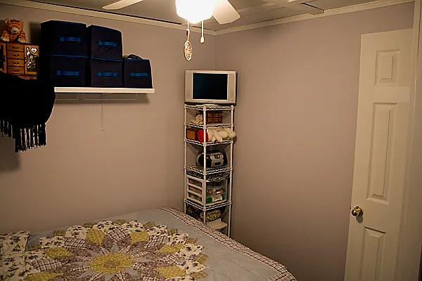 bedroom has large closet