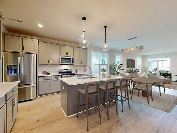 The kitchen of the Rockwell at Hiatt Pointe at Snowden Bridge.