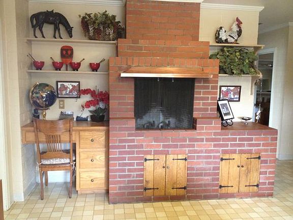 kitchen fireplace wall