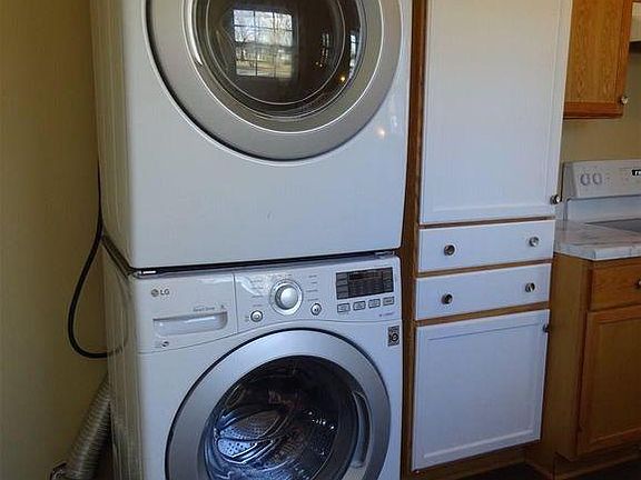 Stackable washer/ dryer in kitchen