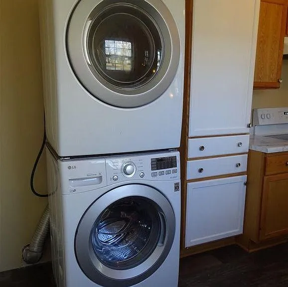 Stackable washer/ dryer in kitchen