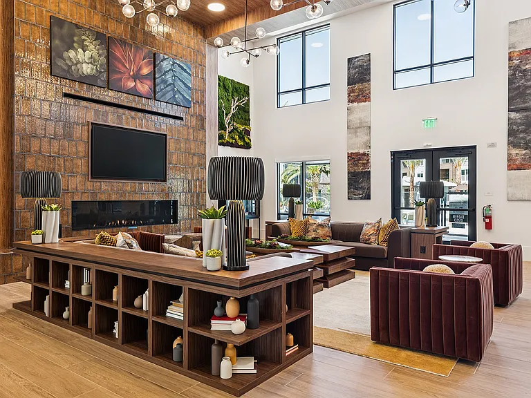 High ceilings and large windows provide plenty of natural light
