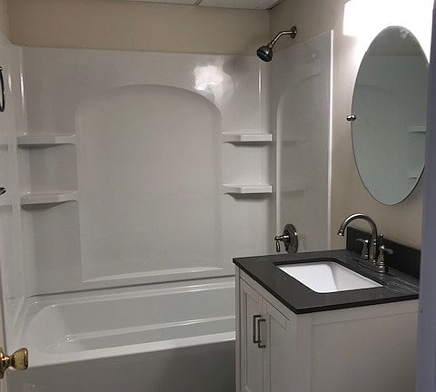 Recently renovated bathroom