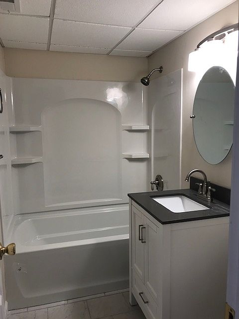 Recently renovated bathroom