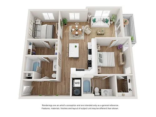 Floor plan 2x2 - Terazzo (b20c)
