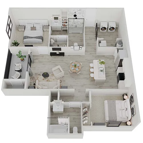 Floor plan 2 Bedroom 2 Bathroom