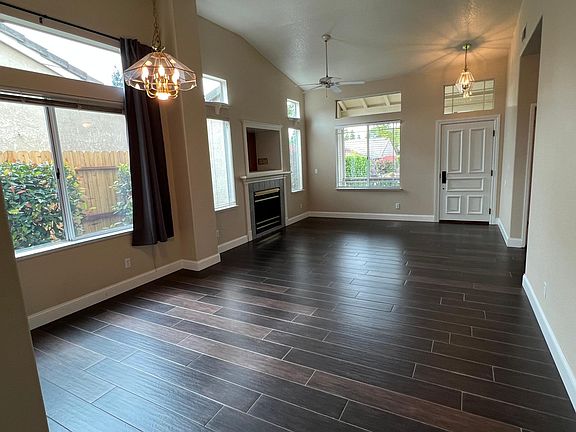 Living area from kitchen doorway.