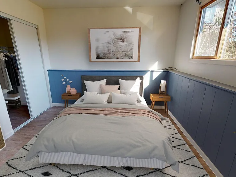 Bedroom 4. This image shows a virtually furnished space. Bedrooms come unfurnished.