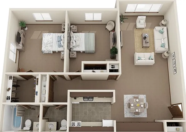 Two Bedroom, One and a Half Bathroom | Stone Point Apartments | Apartments in Menomonee Falls, WI Two Bedroom, One and a Half Bathroom | Stone Point Apartments | Apartments in Menomonee Falls, WI