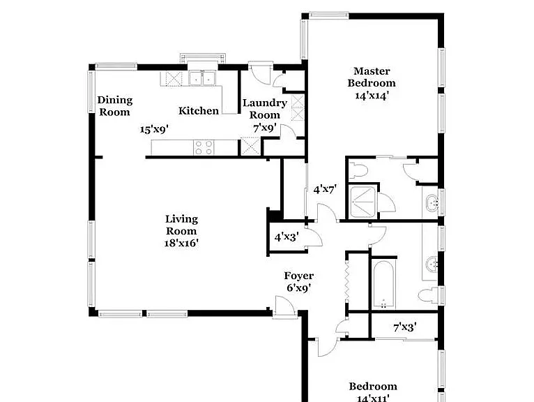 Floor plan of 5028 Sierra Villa Dr