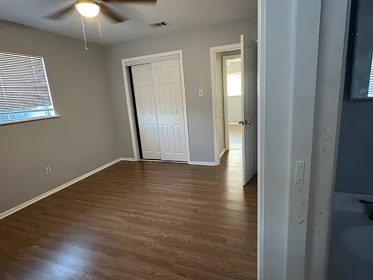 Bedroom with half bath