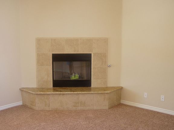 brick fireplace