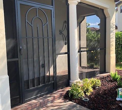 Screened porch outside