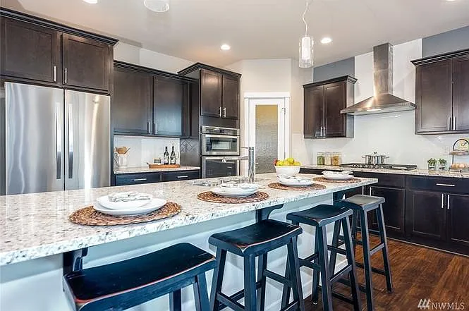 Kitchen and Island (picture from model home - same color sch