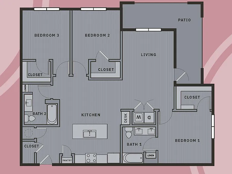 The Escambia: 3BR, 2BA