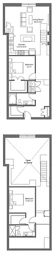 Floor plan Bottlehouse Loft 129