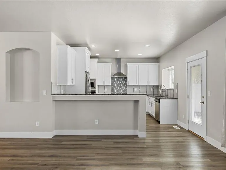 Kitchen Overview and door to backyard