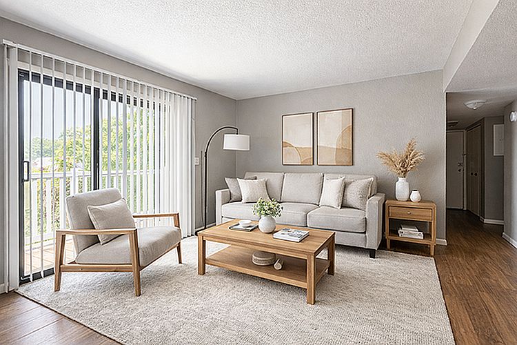 Living Room at Spring Brook Apartments
