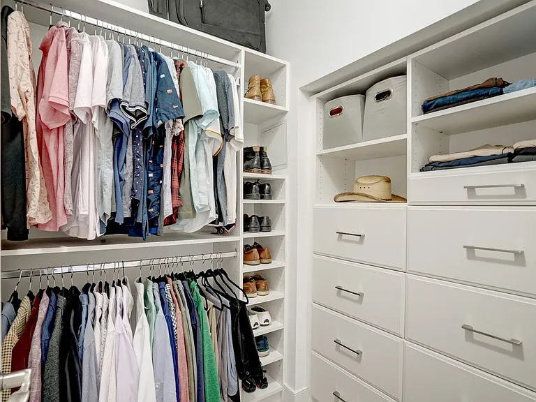Finished Closet #2 in Master Bedroom.
