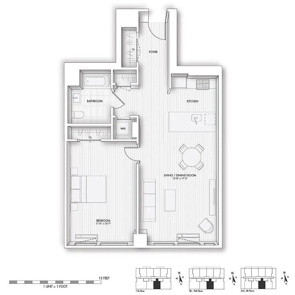 Floor plan 209-609 and 708-1108