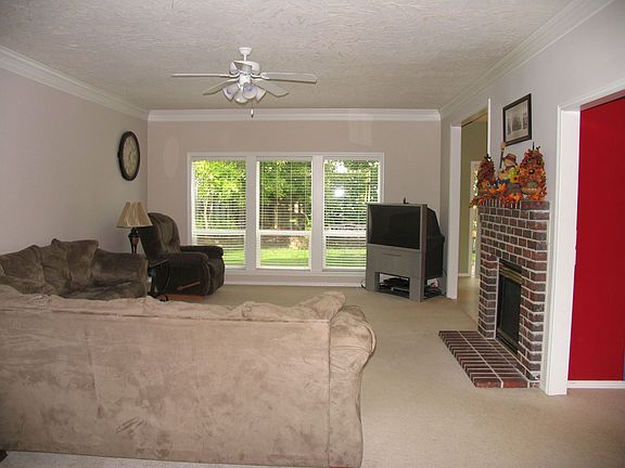 Large great room with gas fireplace